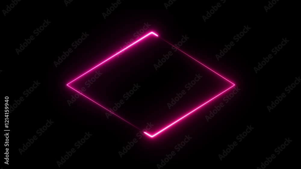 Neon frame for your design. neon frame laser sign on black background. neon rectangle frame 4k animation. Neon frame for your design. neon frame laser sign on black background. neon rectangle frame 4k animation.