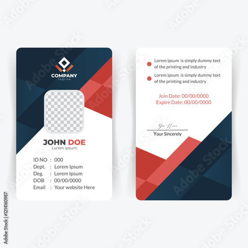 Modern office id card