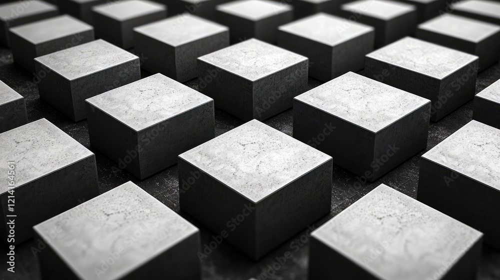 Concrete Cubes Pattern, Abstract Background, Design Texture Concrete Cubes Pattern, Abstract Background, Design Texture