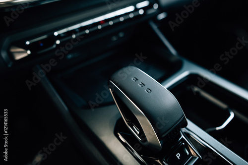 Automatic transmission and car interior photo