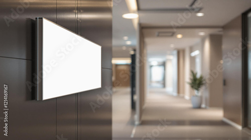 sleek office lobby signboard for corporate branding, business promotions, and directional signage