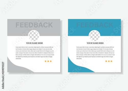  Creative testimonials ,Vector templates, client testimonial design,  Review design, Feedback template, Clients review, customer feedback, social media post.
