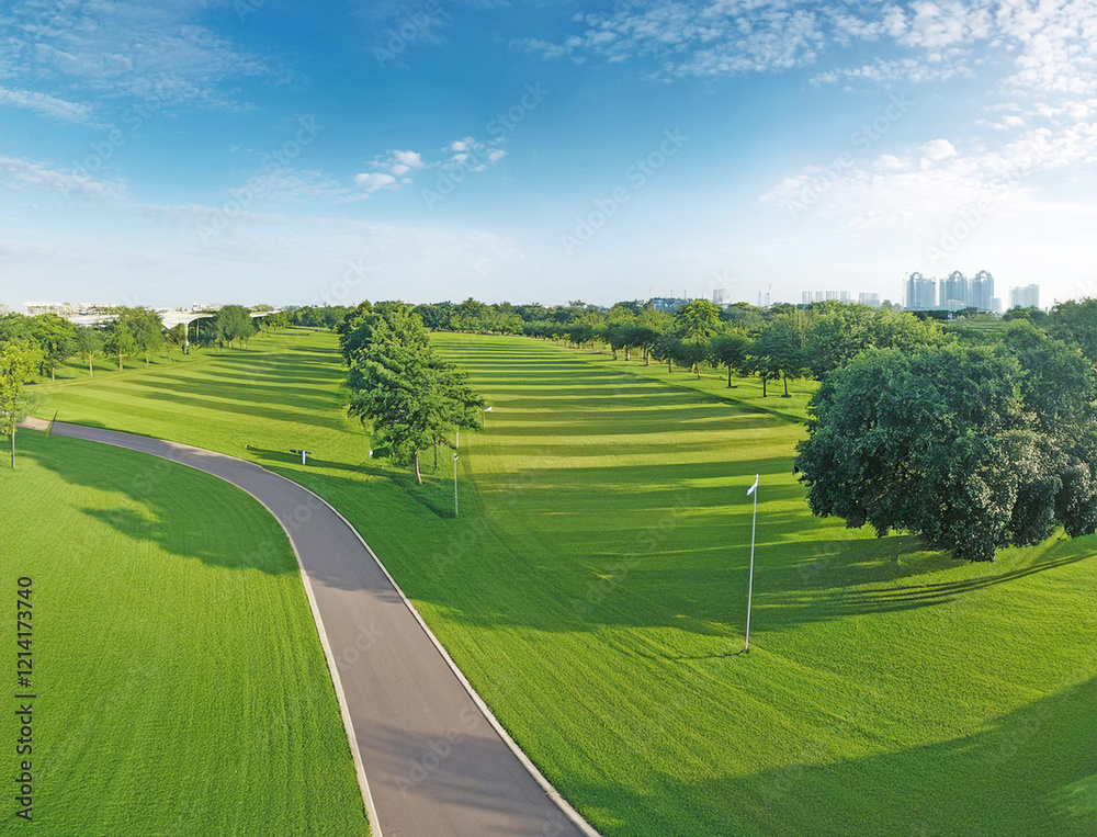 Obraz premium 公園のジョギングコース