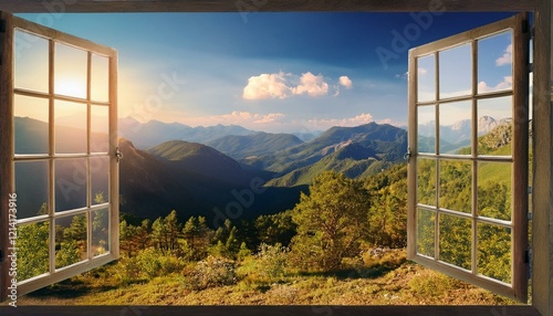 sunset in the mountains