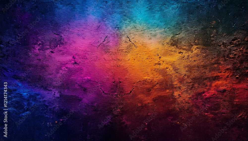 Obraz premium Artistic colorful concrete background with rough textures and dark tones, ideal for creative and industrial-inspired visuals.