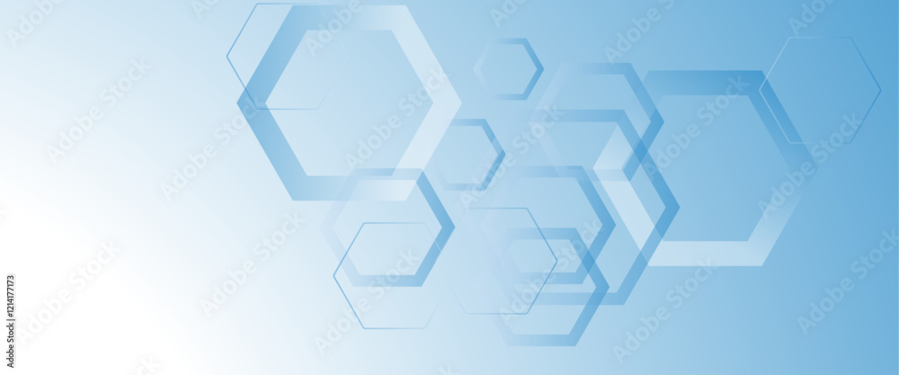 Vector gradient hexagons pattern design.