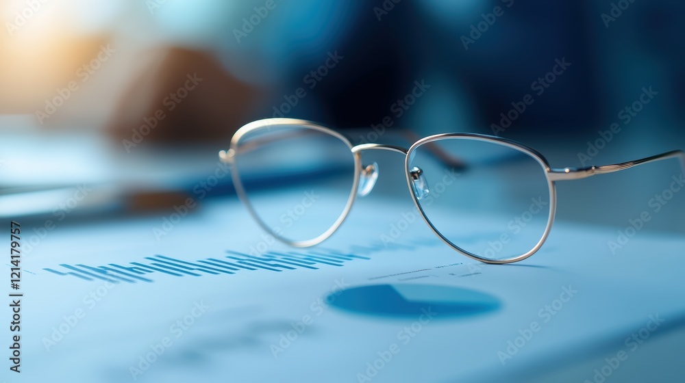 Glasses, pen, and laptop on paper, a closeup view of work or study essentials closeup Glasses, pen, and laptop on paper, a closeup view of work or study essentials closeup