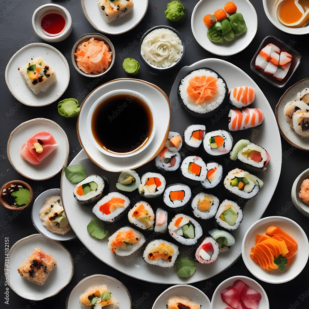 sushi on a plate