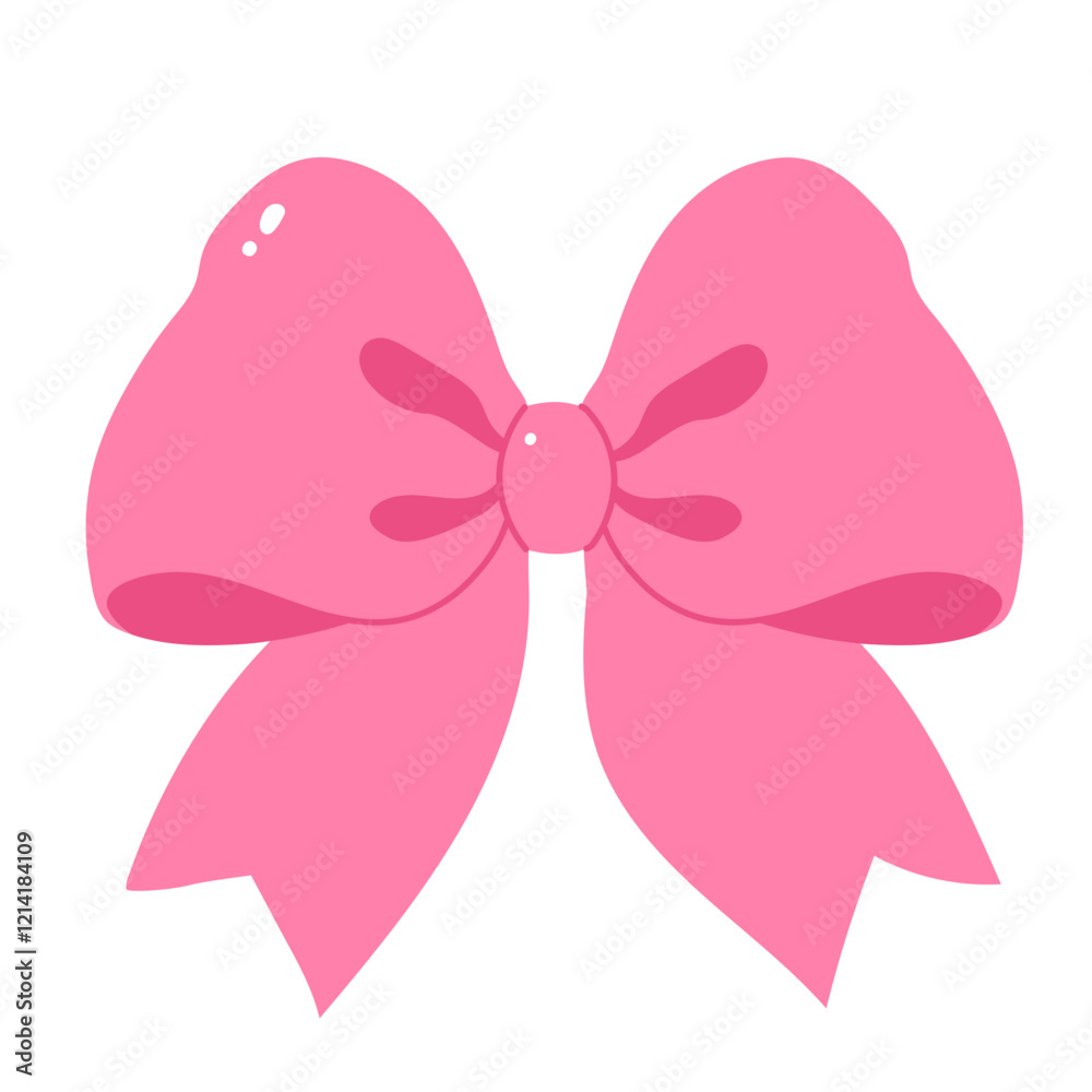 Pink Coquette ribbon bow aesthetic illustration Pink Coquette ribbon bow aesthetic illustration