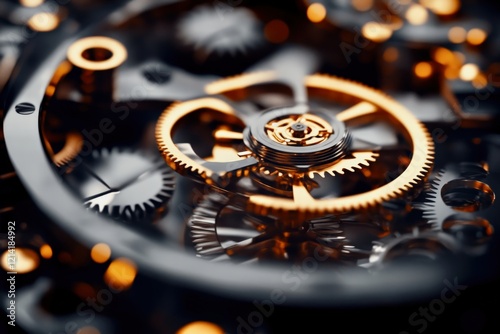 A glimpse inside a wristwatch, showcasing intricate gears and mechanisms in motion