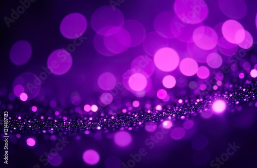 Purple sequins with bokeh effect, a wonderful background for design.
