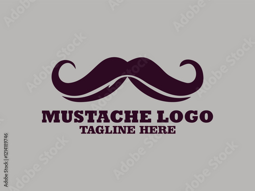 handlebar mustache with timeless retro style classic mustache swirl decoration, bushy symbol of masculinity thin mustache, masculine and unique design mustache logo and mustache vector illustration