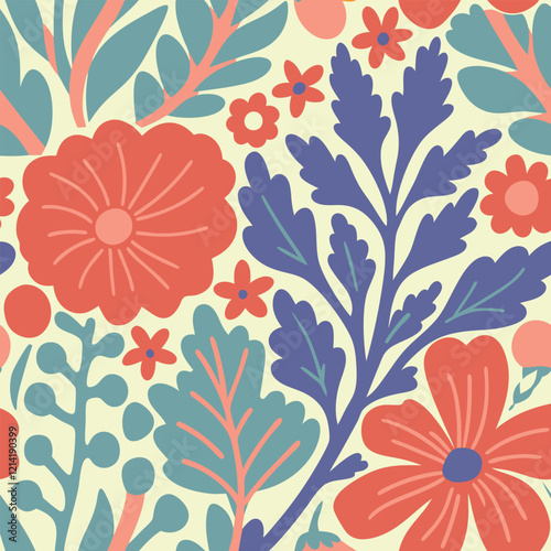 Pattern of botanical wildflowers. Abstract botany flowers background. style for banners, wallpaper, posters, websites, online shopping.Vector illustration design.