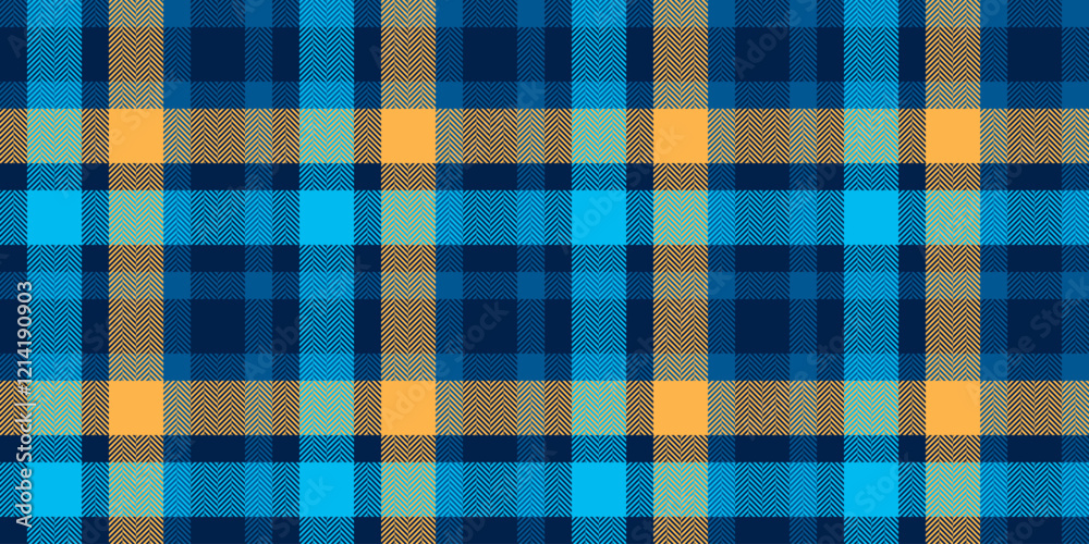 Vibrant herringbone plaid pattern in teal, navy, and gold. Perfect for textile design, fashion, or website backgrounds. Stylish and modern geometric texture. Vibrant herringbone plaid pattern in teal, navy, and gold. Perfect for textile design, fashion, or website backgrounds. Stylish and modern geometric texture.
