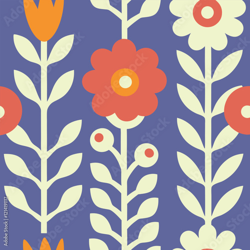 Pattern of botanical wildflowers. Abstract botany flowers background. style for banners, wallpaper, posters, websites, online shopping.Vector illustration design.