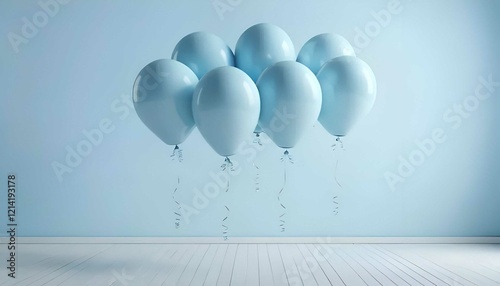 white and blue balloons