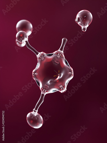 Sphingosine is an 18-carbon amino alcohol with an unsaturated hydrocarbon chain, forms a primary part of sphingolipids, a class of cell membrane lipids that include sphingomyelin, a phospholipid. photo