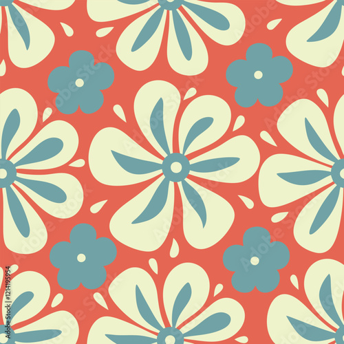 Seamless pattern with flowers. Abstract origami flowers background. style for fabric, banners, wallpaper, posters, websites, online shopping.Vector illustration design.