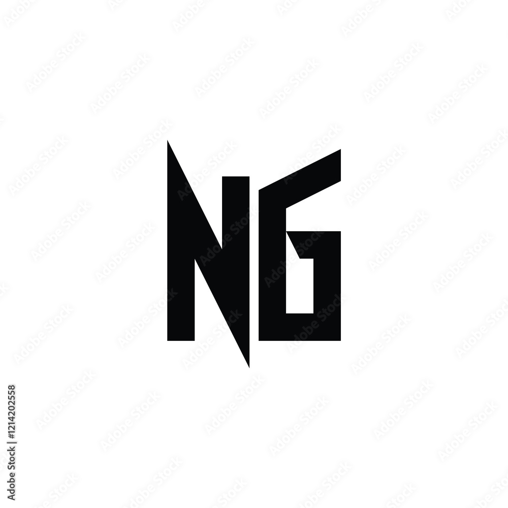 NG monogram logo design letter text name symbol monochrome logotype alphabet character simple logo NG monogram logo design letter text name symbol monochrome logotype alphabet character simple logo