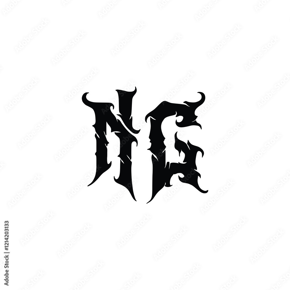 NG monogram logo design letter text name symbol monochrome logotype alphabet character simple logo NG monogram logo design letter text name symbol monochrome logotype alphabet character simple logo