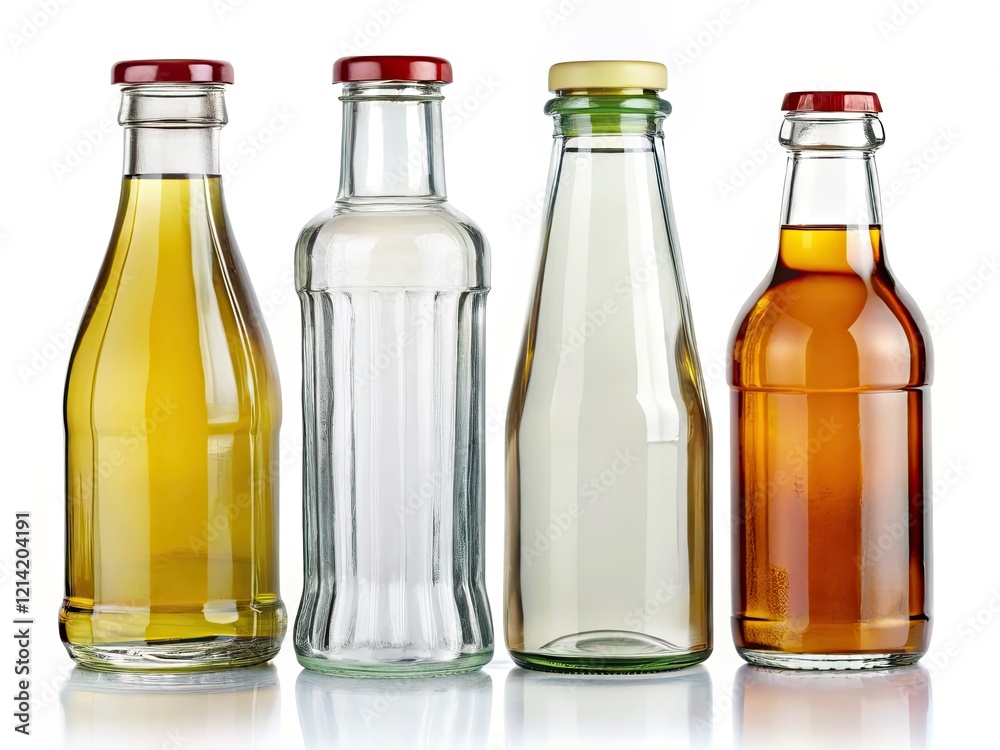 High-resolution studio shots of isolated glass beverage bottles, showcasing clean design against a white background. Perfect for product photography. High-resolution studio shots of isolated glass beverage bottles, showcasing clean design against a white background. Perfect for product photography.