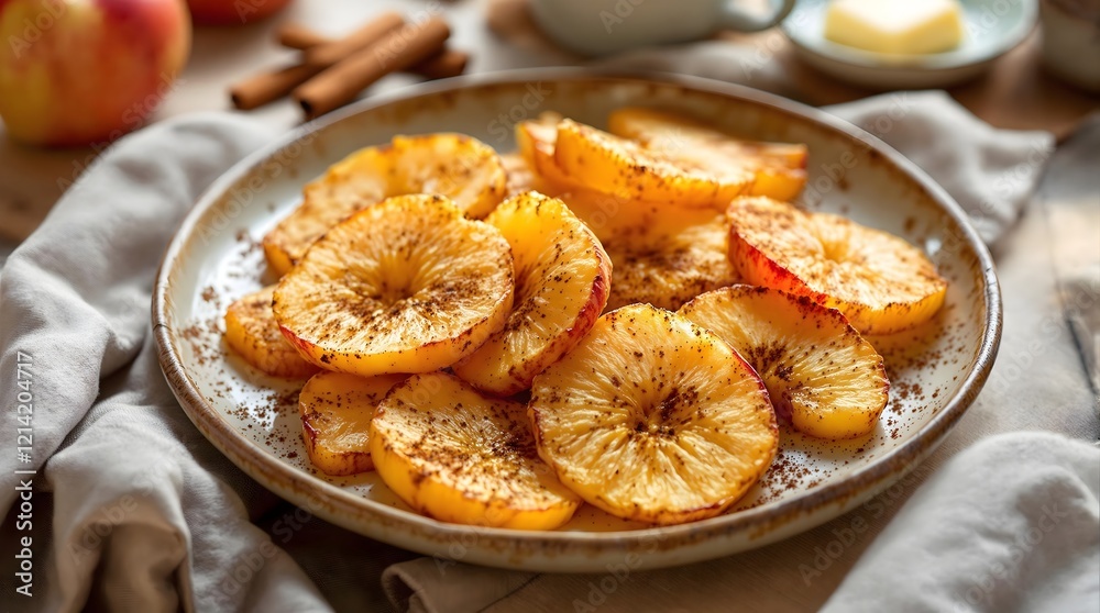 Stekte Epler (Fried Apples) with Cinnamon and Butter (Norwegian Cuisine) Stekte Epler (Fried Apples) with Cinnamon and Butter (Norwegian Cuisine)