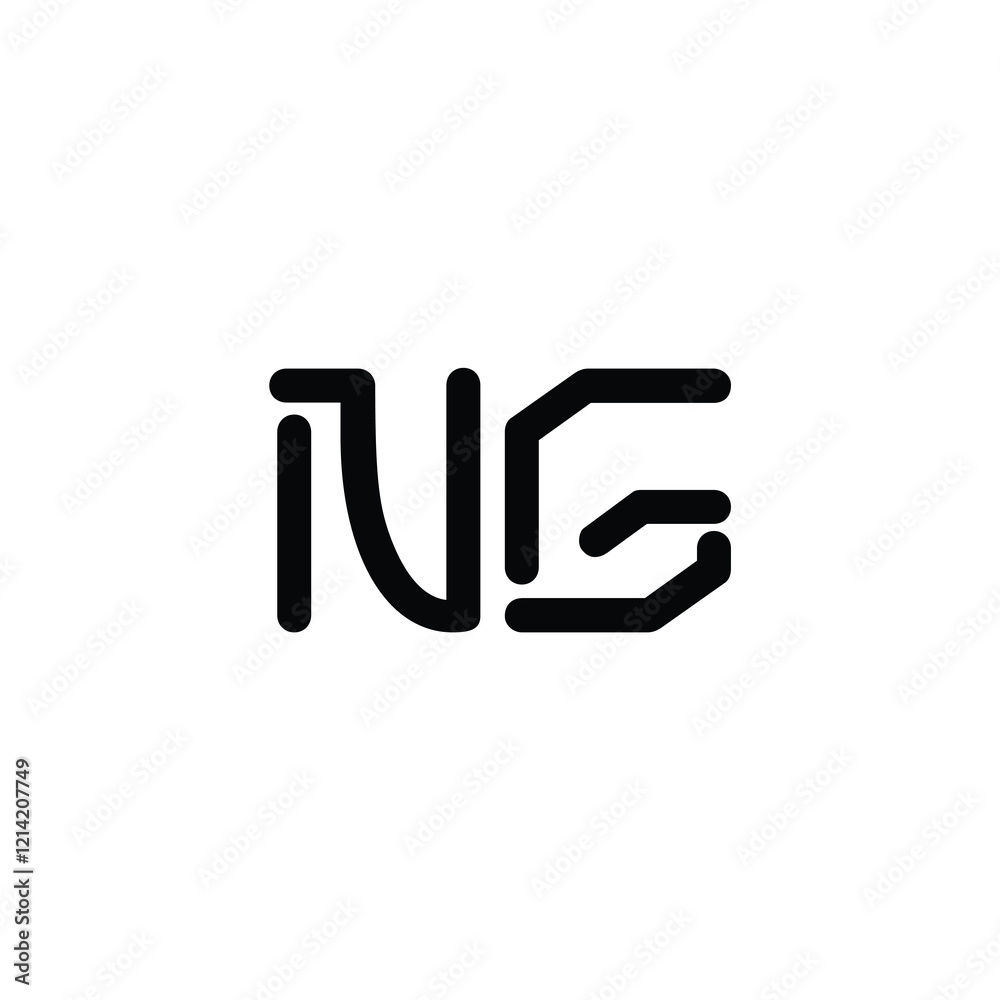 NG monogram logo design letter text name symbol monochrome logotype alphabet character simple logo NG monogram logo design letter text name symbol monochrome logotype alphabet character simple logo