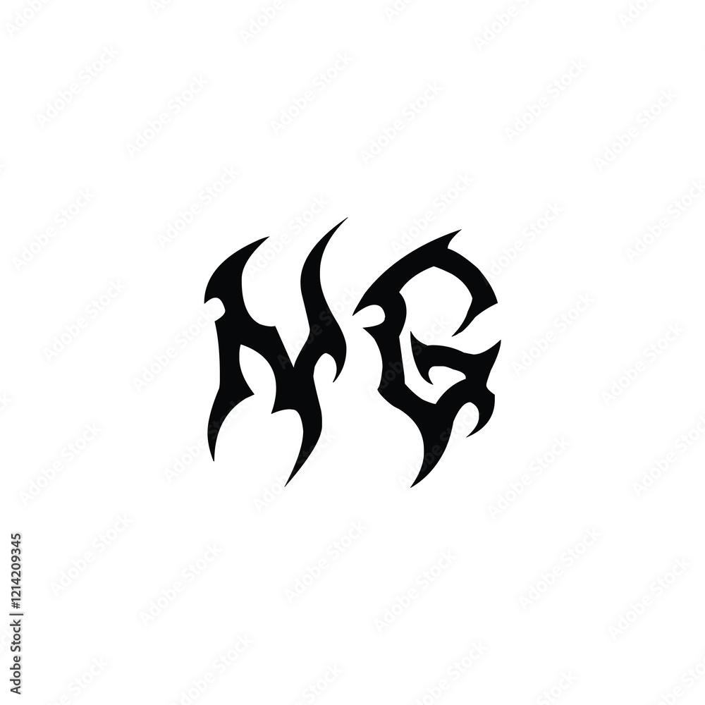 NG monogram logo design letter text name symbol monochrome logotype alphabet character simple logo NG monogram logo design letter text name symbol monochrome logotype alphabet character simple logo