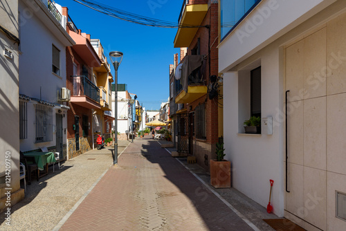 Malaga, Spain - August 06, 2024: Walking the streets of Malaga, Spain.