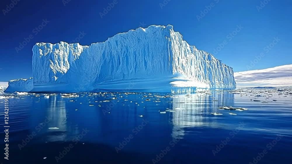 big icebergs glaciers in Antarctica. global warming, climate change 