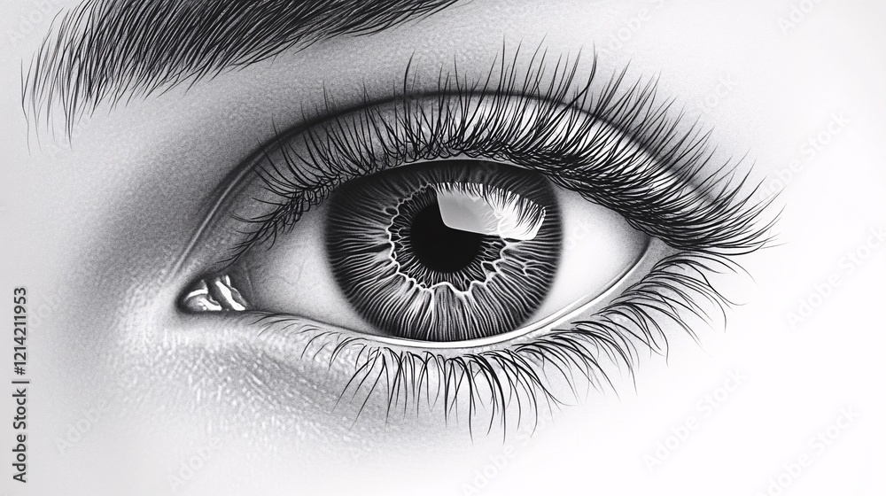 close-up black and white macro shot of a human eye with a focus on the iris close-up black and white macro shot of a human eye with a focus on the iris