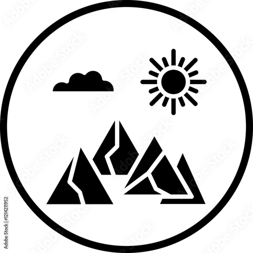 Mountain Vector Icon Style