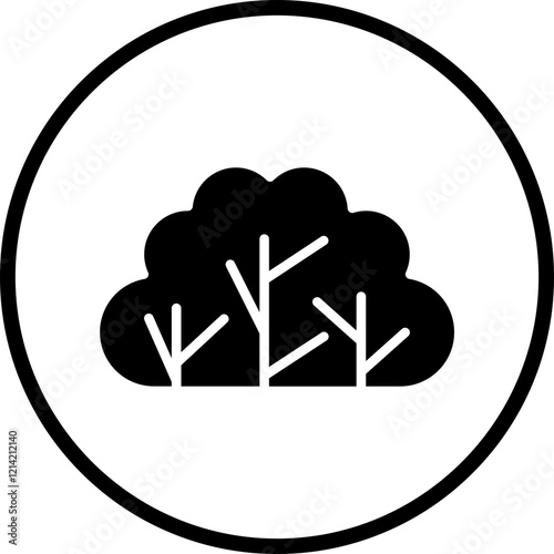 Shrub Vector Icon Style