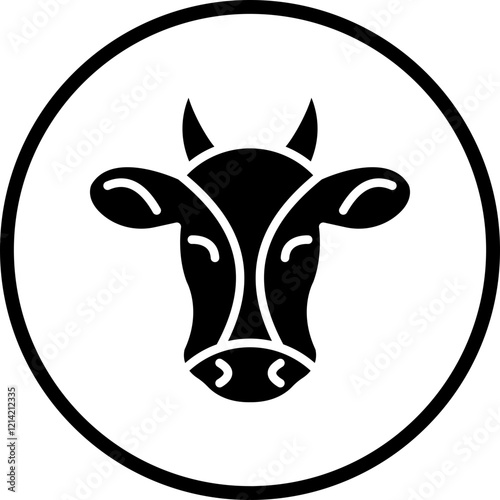 Cow Vector Icon Style