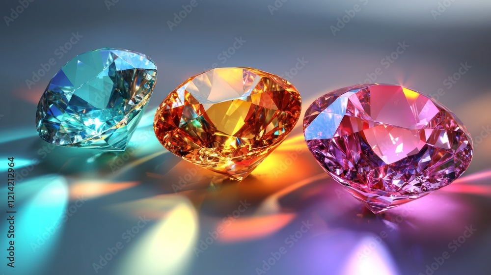 A smooth, colorful gemstones, shining under bright light, showing their polished surface A smooth, colorful gemstones, shining under bright light, showing their polished surface