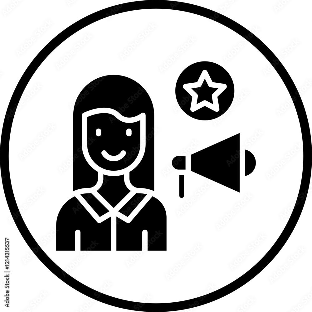 Influencer Vector Icon Style Influencer Vector Icon Style