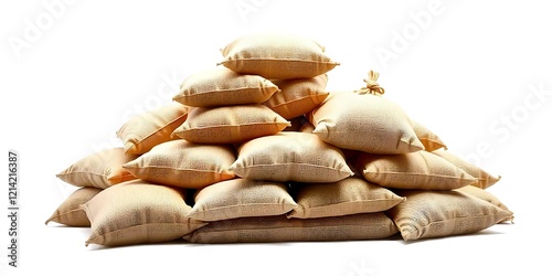 Stack of Burlap Sandbags Bulk Buy, Military, Construction