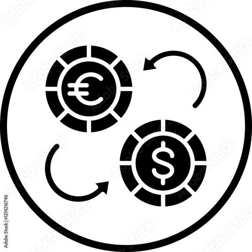 Currency Exchange Vector Icon Style