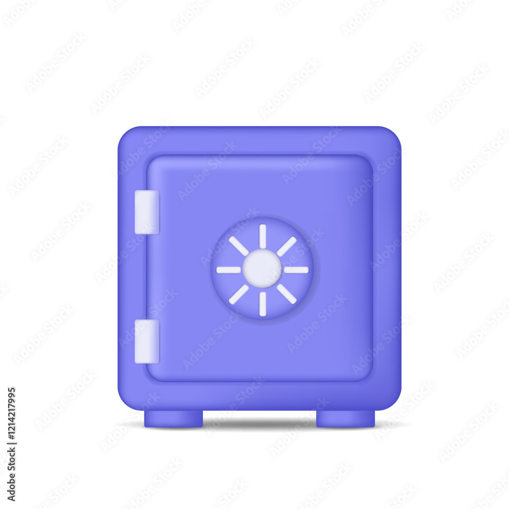 3D vector render illustration of modern minimalist style purple safe icon for unlocking Storing money, property, financial confidence, savings, security isolated on white background. 3D vector render illustration of modern minimalist style purple safe icon for unlocking Storing money, property, financial confidence, savings, security isolated on white background.