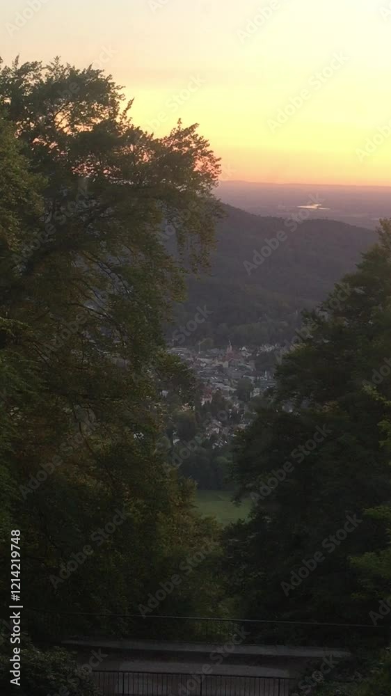 sunset in the mountains in baden baden germany sunset in the mountains in baden baden germany