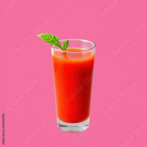 Wallpaper Mural Refreshing Tomato Juice Drink in Glass with Mint Leaf Torontodigital.ca
