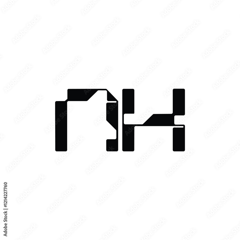 NH monogram logo design letter text name symbol monochrome logotype alphabet character simple logo NH monogram logo design letter text name symbol monochrome logotype alphabet character simple logo