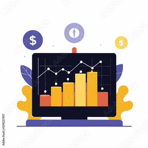  new stock ipo initial public offering company flat illustration  