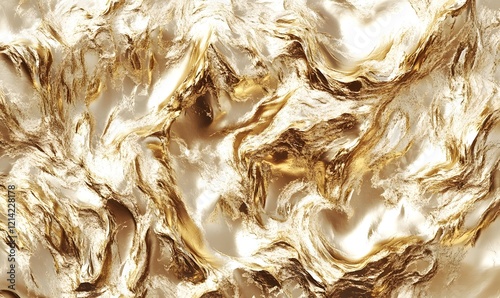 Abstract Gold Swirls Texture Background photo