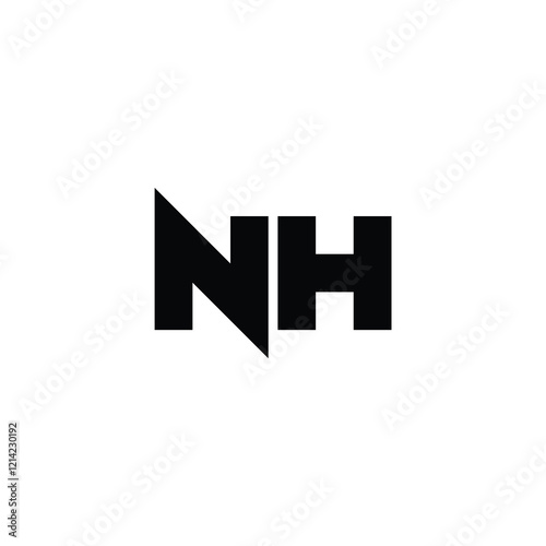 Free Download NH monogram logo design letter text name symbol monochrome logotype alphabet character simple logo - GFXLoad