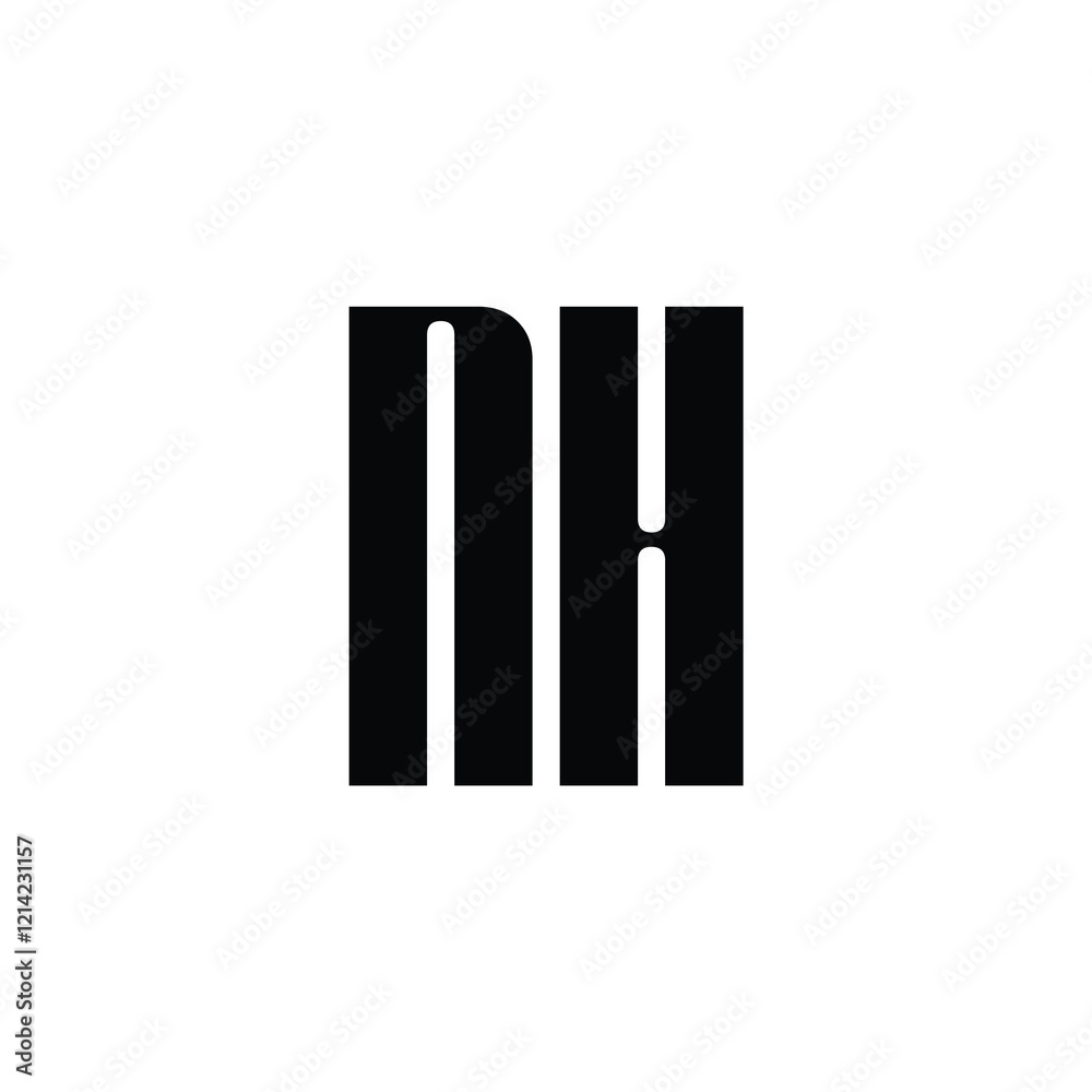 NH monogram logo design letter text name symbol monochrome logotype alphabet character simple logo NH monogram logo design letter text name symbol monochrome logotype alphabet character simple logo