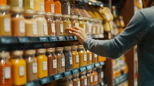 Wallpaper Mural Exploring a spice rack in a grocery store for culinary inspiration and cooking ideas Torontodigital.ca