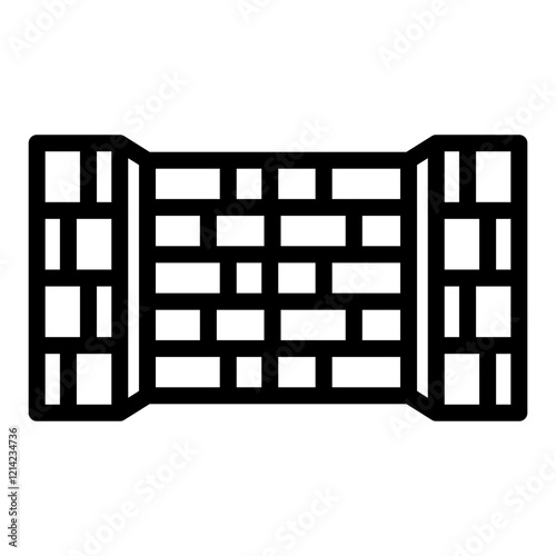 Castle Wall Vector Design Icon Style
