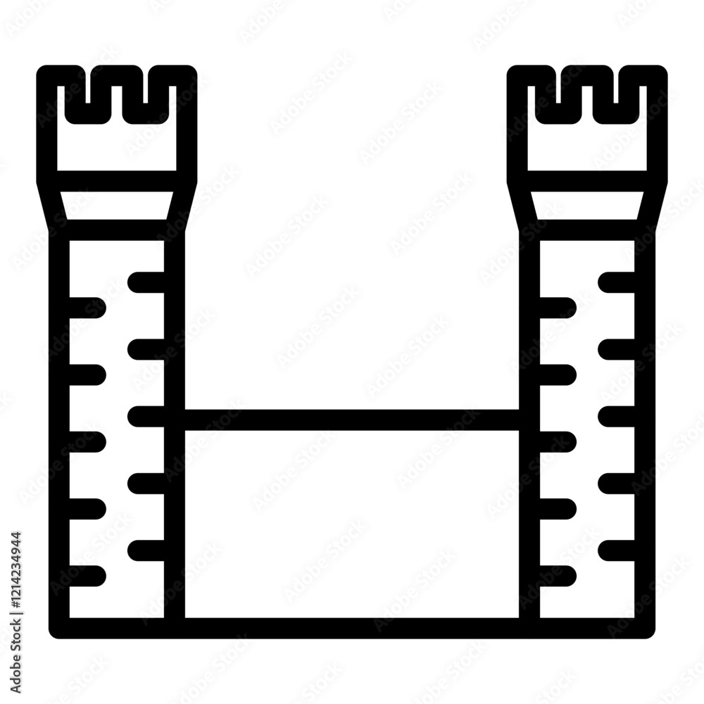 Castle Tower Vector Design Icon Style Castle Tower Vector Design Icon Style