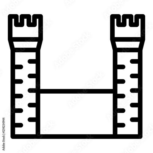 Castle Tower Vector Design Icon Style